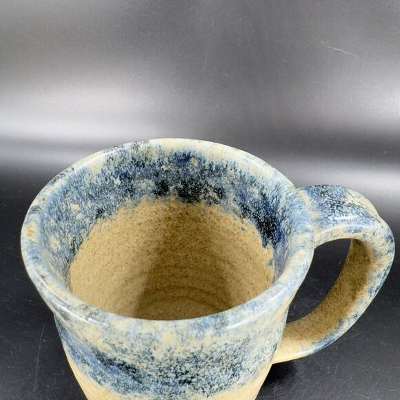 Ken Evans Hand Made Pottery Stoneware Coffee Mug Cup Artist Signed Sponge Ware - Picture 10 of 16